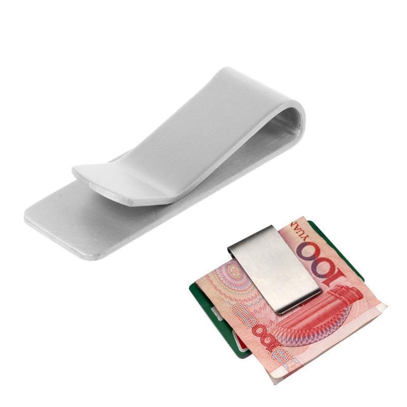 New Stainless Steel Money Clip Durable Metal Pocket Holder Wallet Credit Card