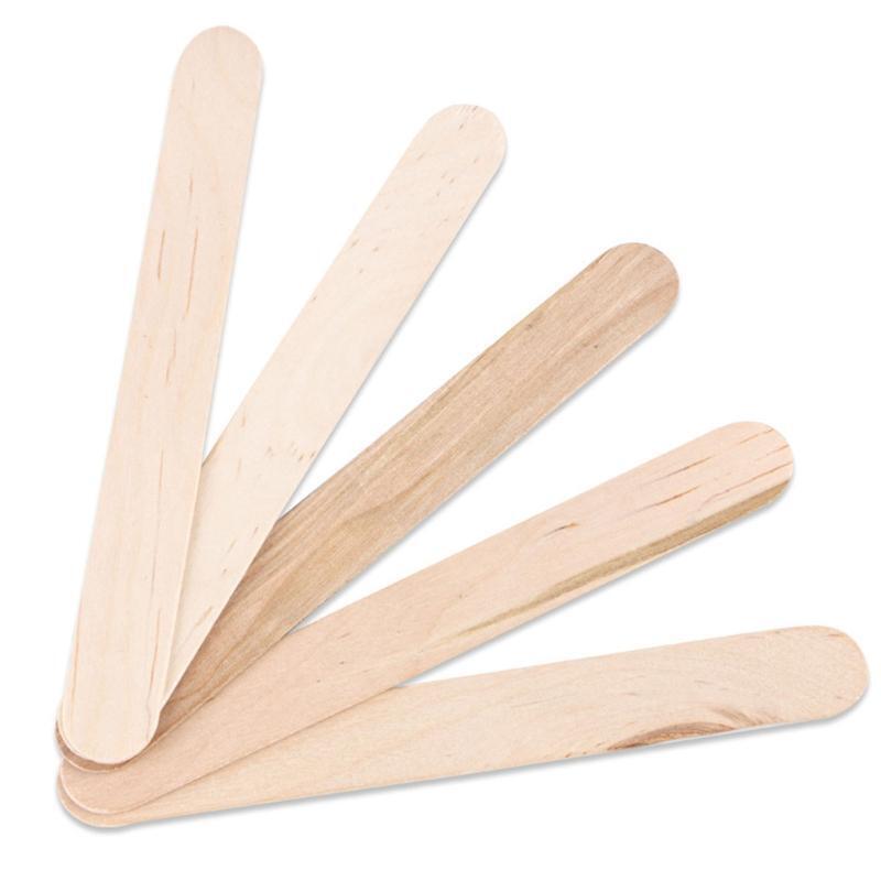 100pcs Large Wax Waxing Wooden Body Hair Removal Sticks Applicator Spatula