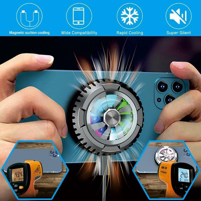 Phone Cooler Active Cooling Fan Phone Radiator Play Games Watch Videos Above 4.5