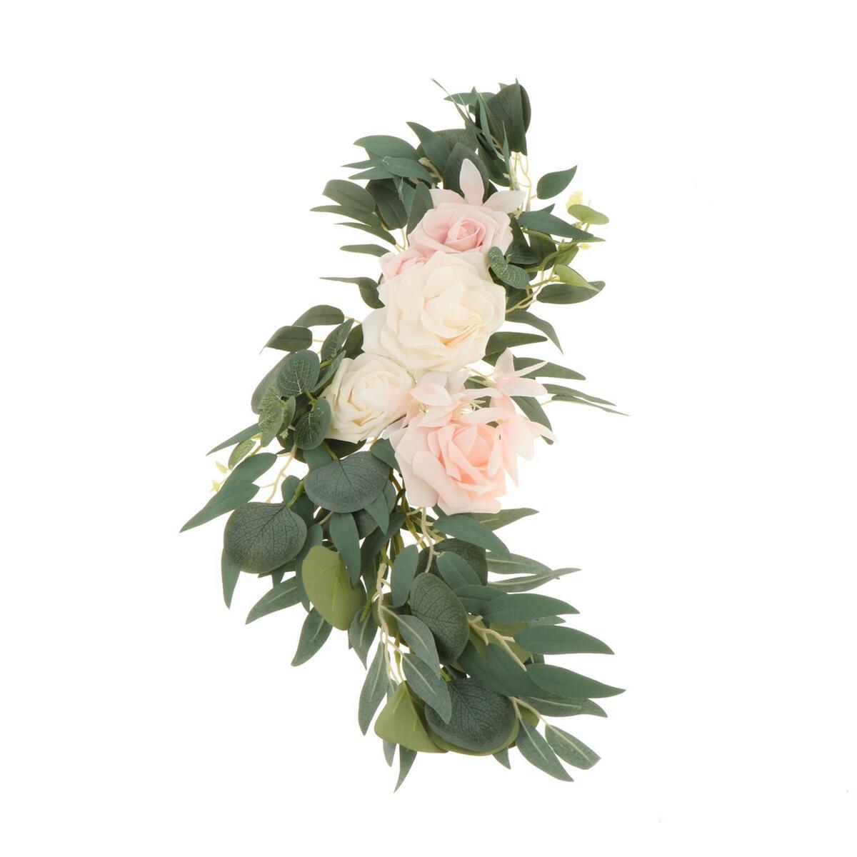 4Pieces Wedding Arch Flowers Rose Flower Swag Garland Wedding Holiday Wall