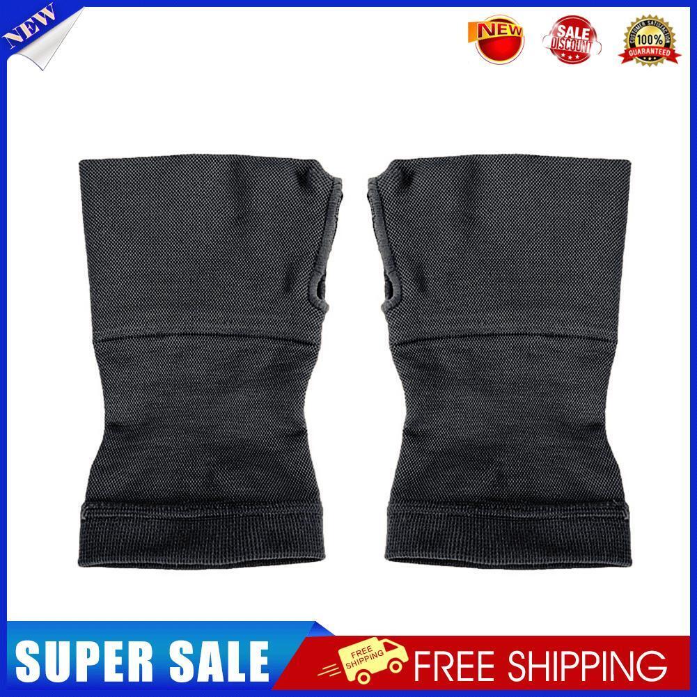 2pcs Gym Wrist Support Sports Wristband Hand Wrap Sprain Guards (Black L)