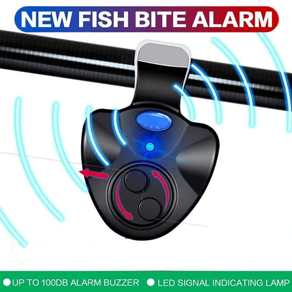 Portable LED Indicator Non-slip Fishing Alarm Siren Buzzer Bite Reminder