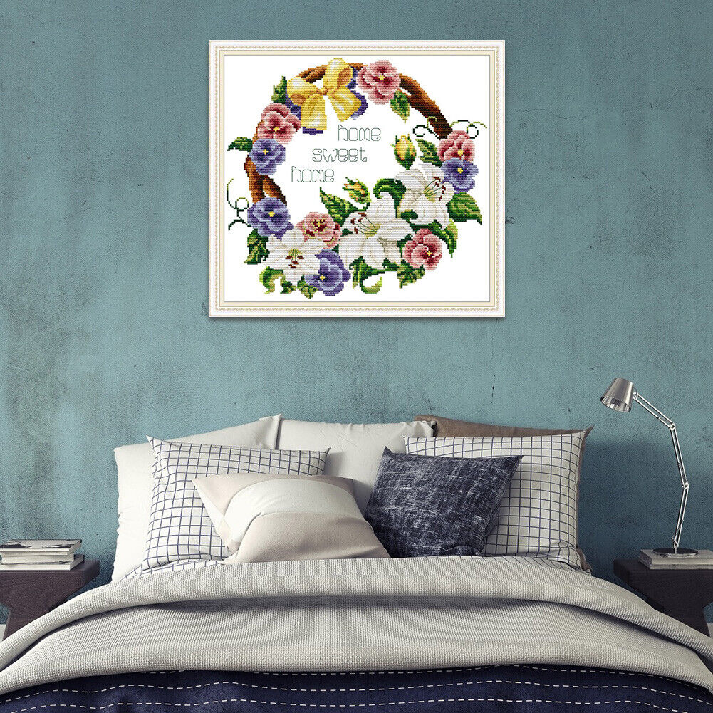 14CT Cross Stitch Kits Embroidery Canvas Needlework (H863 Sweet Home)