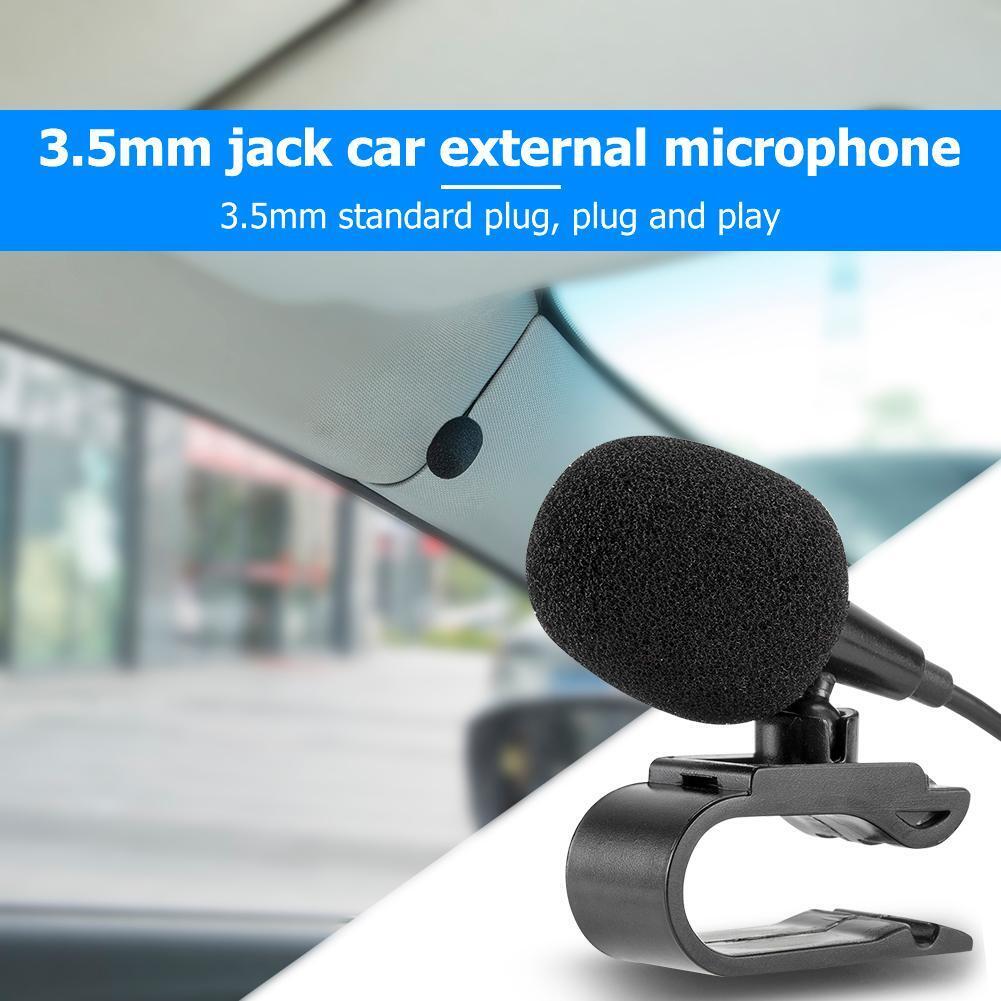 3.5mm Jack Car Microphone Stereo Plug Wired External Mic for PC Auto Radio