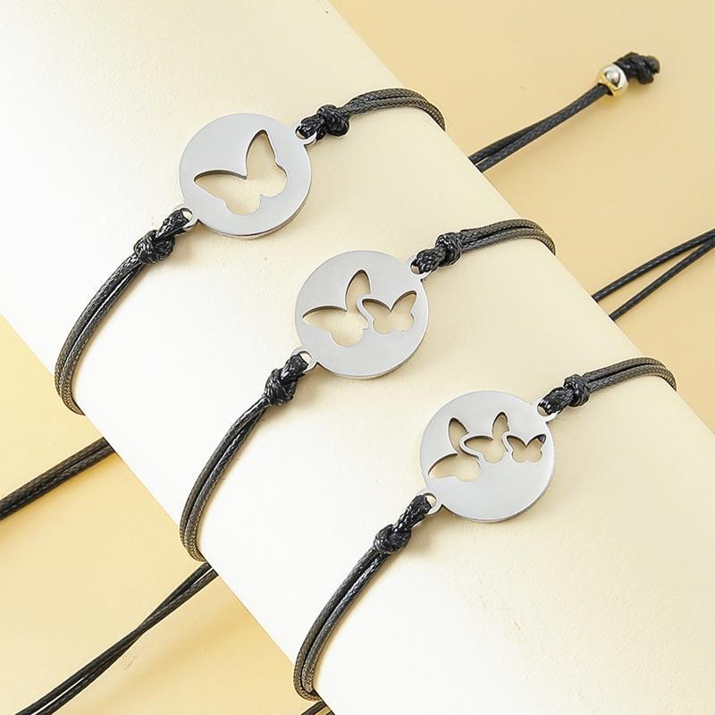 Three-Generation Matching Hand-woven Bracelets for Mother's Day Mom Daughter