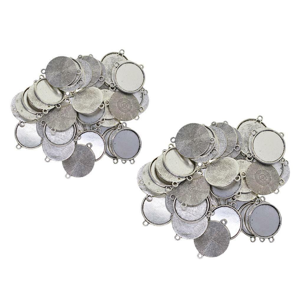 100 Pcs Round Blank Plain Bezel 16mm 18mm Cabochon Trays Pendant Crafting