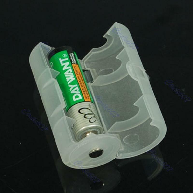 Hot Sell 1pcs AA to D Size Battery Adaptor Holder Case Converter