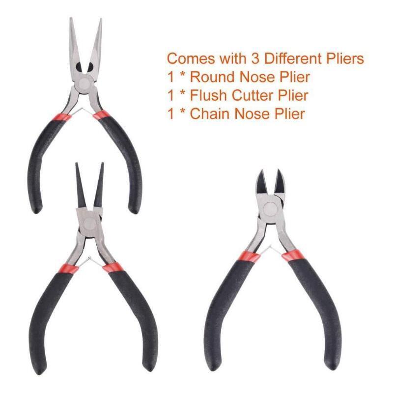 Jewelry Making Supplies Set with Jewelry Pliers Wire Cutter Tweezer Scissor Kit