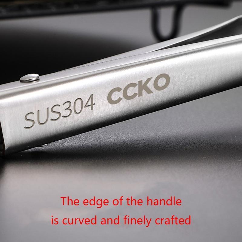 Steak Tongs Cooking Tongs Double Sided Clips Stainless Steel Food Flipping Tongs