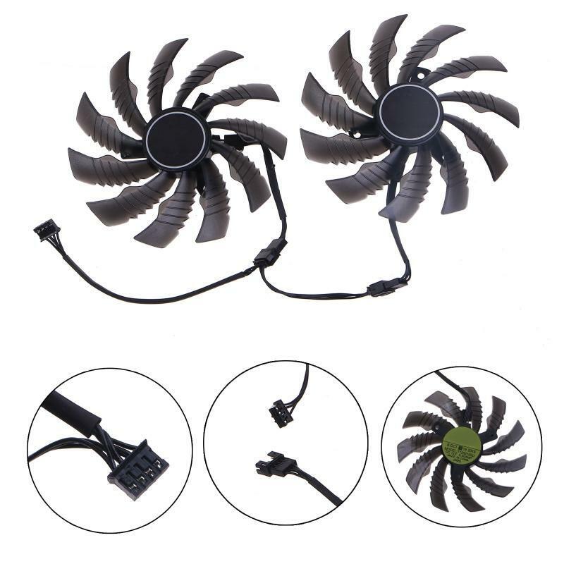 2PCS T129215SU 95MM 4P Cooling Fan For GIGABYTE RX580 XTR GTX1060 Graphics Cards
