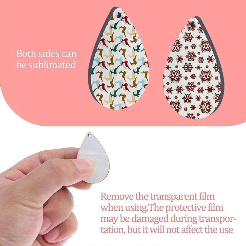 Blank MDF Sublimation Printing Earrings for Xmas Birthday Making DIY Craft 90x