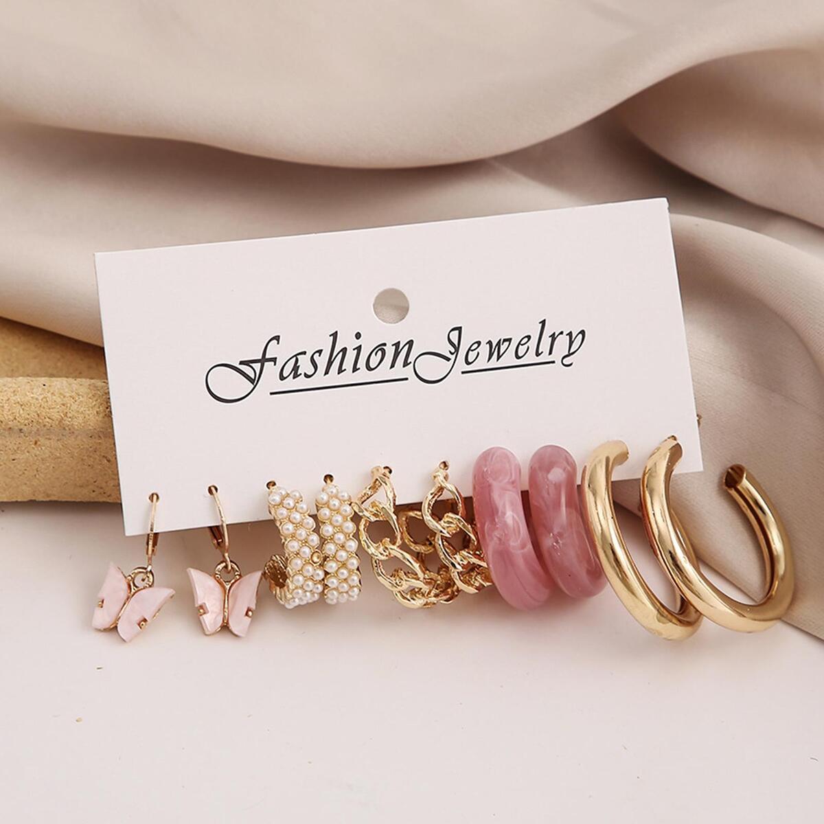 5 Pairs  Earrings Set  Pendant Punk for Party Christmas Day