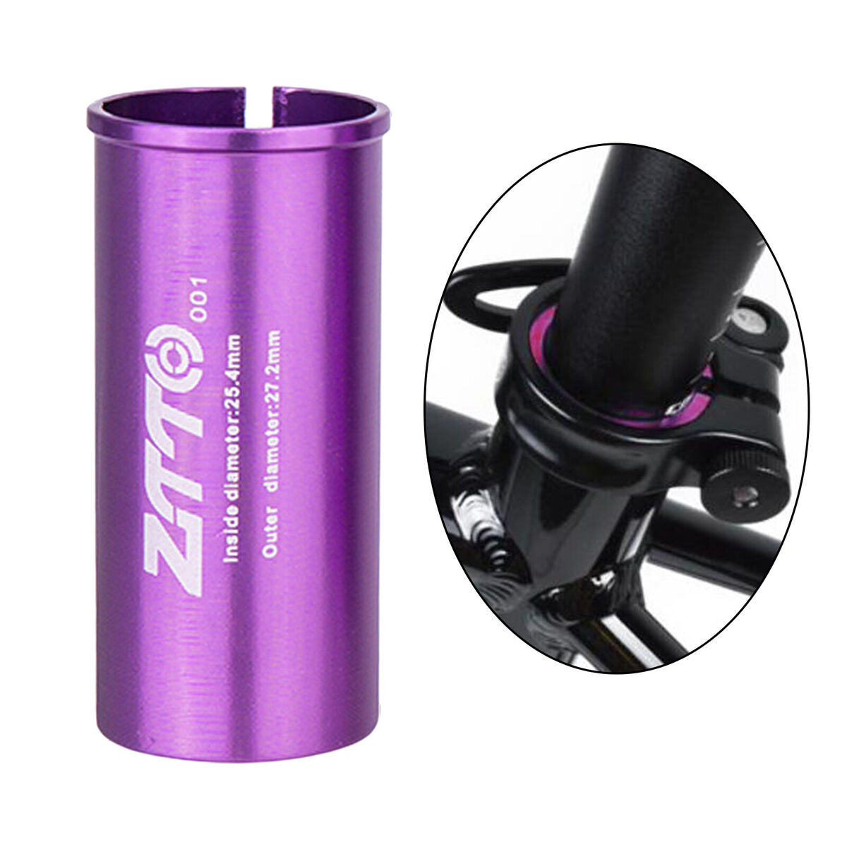 Seatpost Shim Aluminum  Post Tube Conversion Adapter BMX Cycling