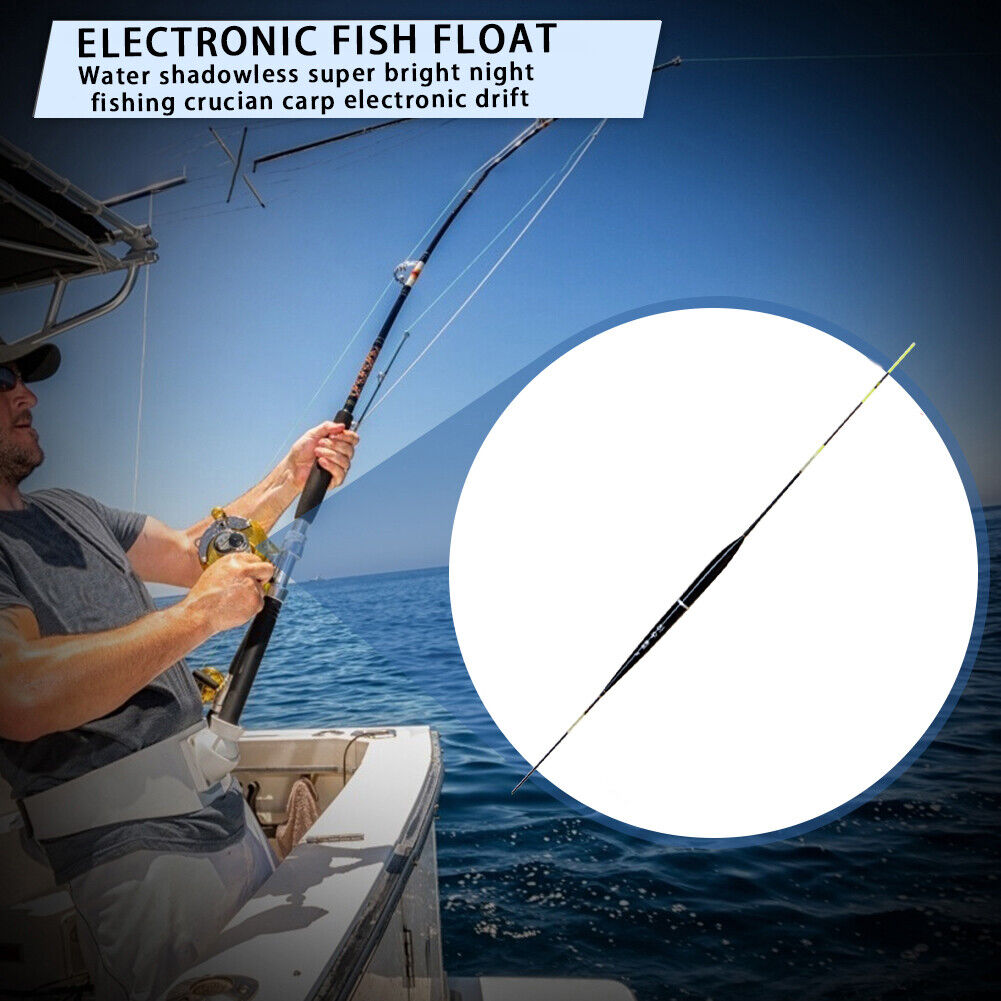Electronic LED Light Fishing Float Bite Alarm Luminous Fish Tackle (Black)