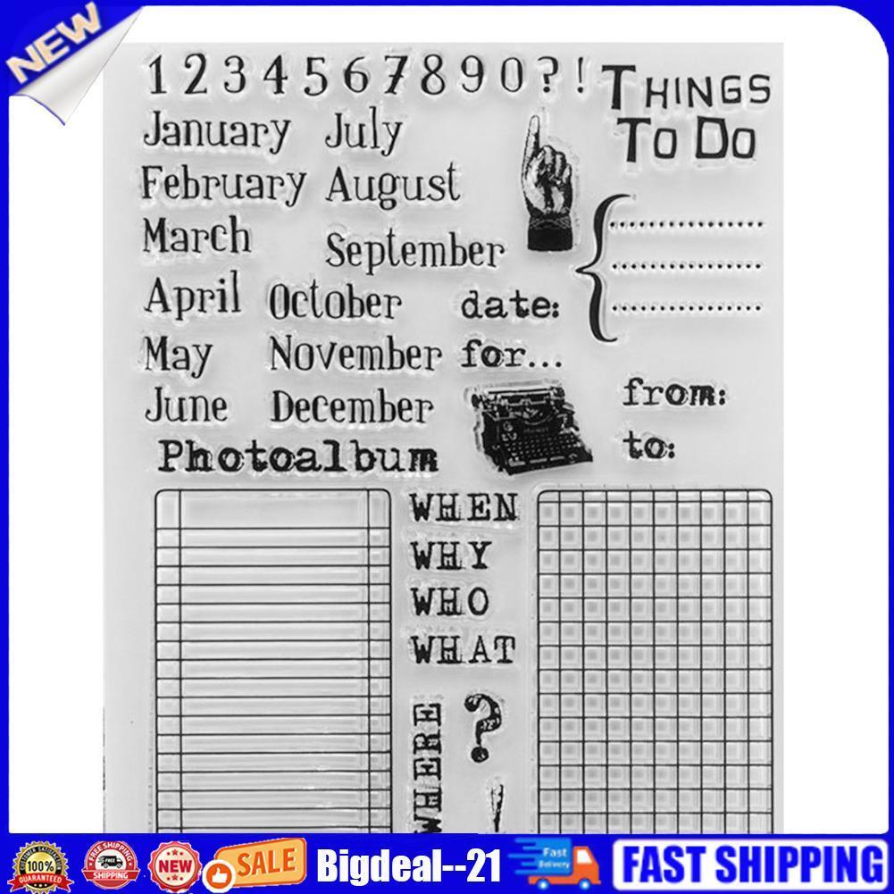 Schedule Plan Silicone Clear Stamp DIY Scrapbooking/Photo Album Craft Decor
