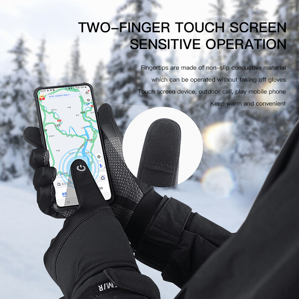 Winter Outdoor Sports Ski Cycling Gloves Touchscreen Windproof Warmer (XL)