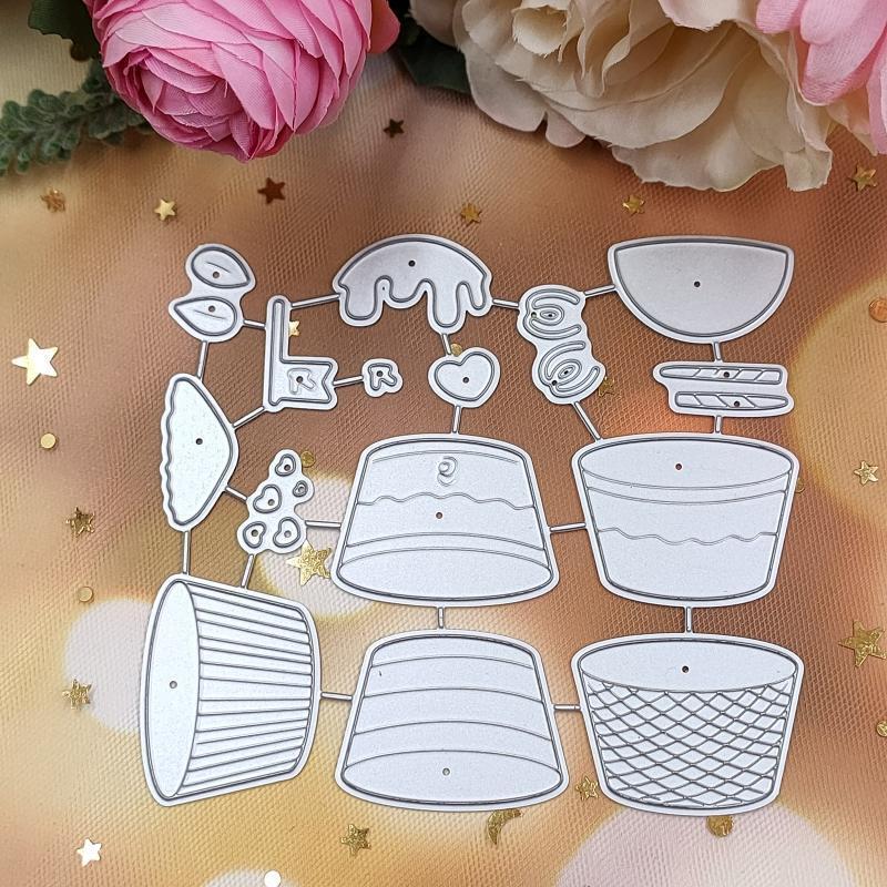 Cake Dessert Metal Cutting Dies Stencil DIY Scrapbooking Album Paper Card Mold
