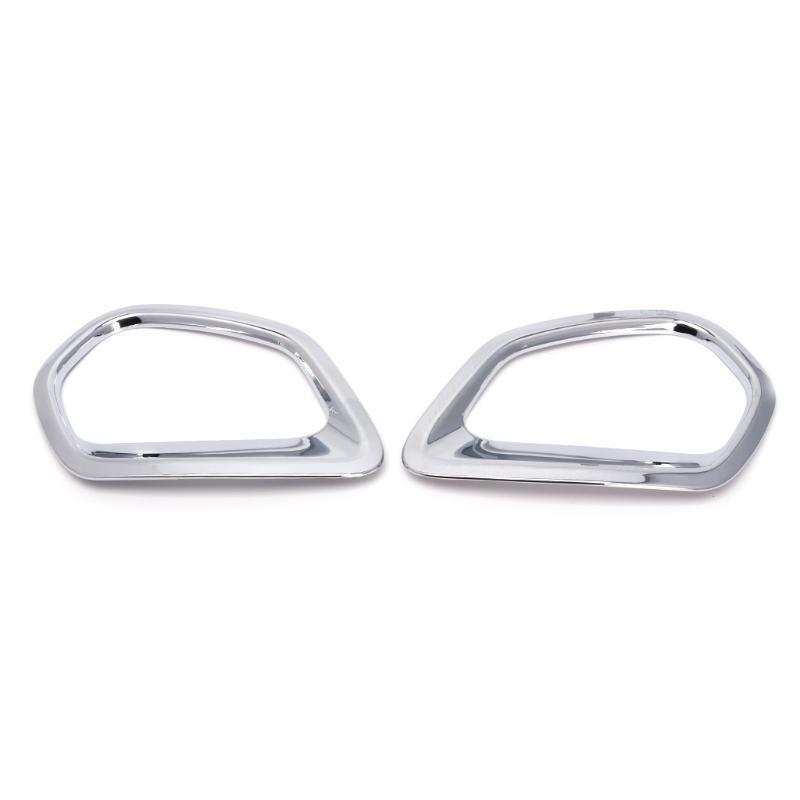 2 Pcs Chrome Car Back Rear Fog Light Lamp Cover Trim For Mitsubishi Outlander