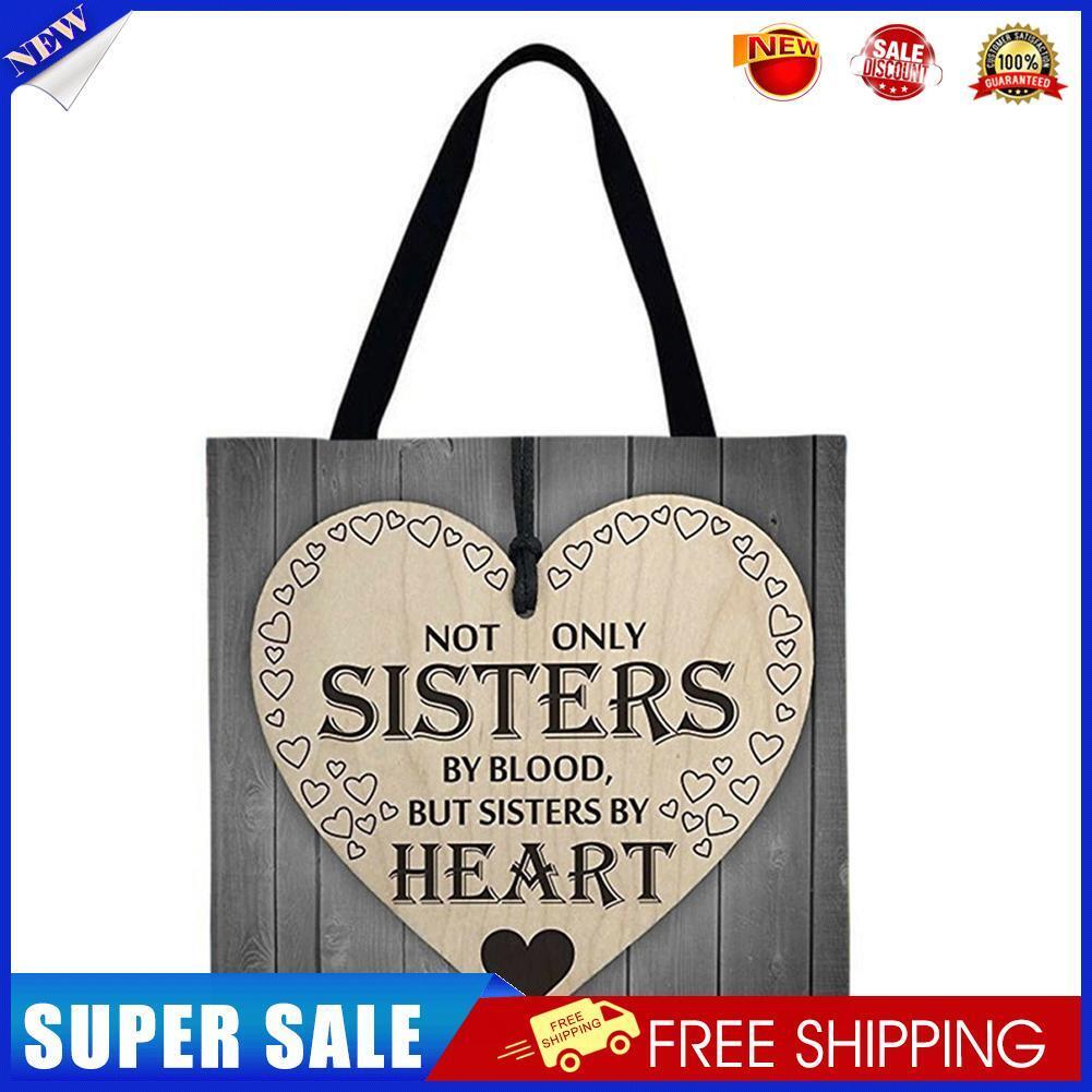 Sisters love letters Printed Shoulder Shopping Casual Large Tote Handbag