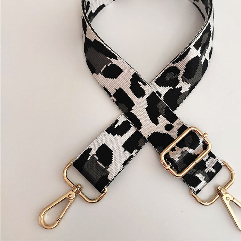 Leopard Strap for Crossbody Shoulder Bag Accessories Replacement (White)