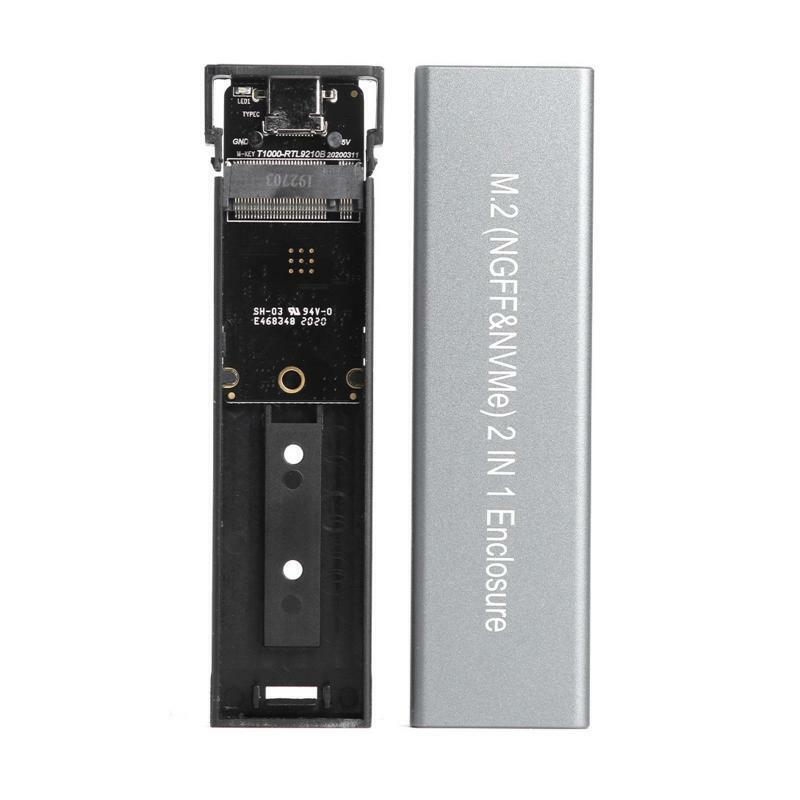 M.2 NVMe NGFF Sata SSD Enclosure Adapter USB C 3.1 10Gbps for PCIe M B+M Key