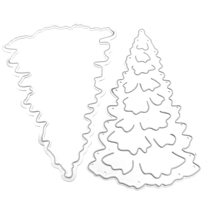 Christmas Trees Cutting Dies Metal Stencil Craft Decoration for Home School
