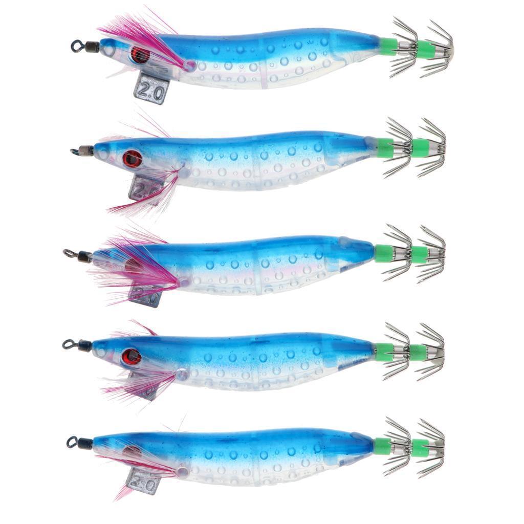 10x Freshwater Saltwater Sea Luminous Fishing Shrimp Lures Tackle Bait Lures