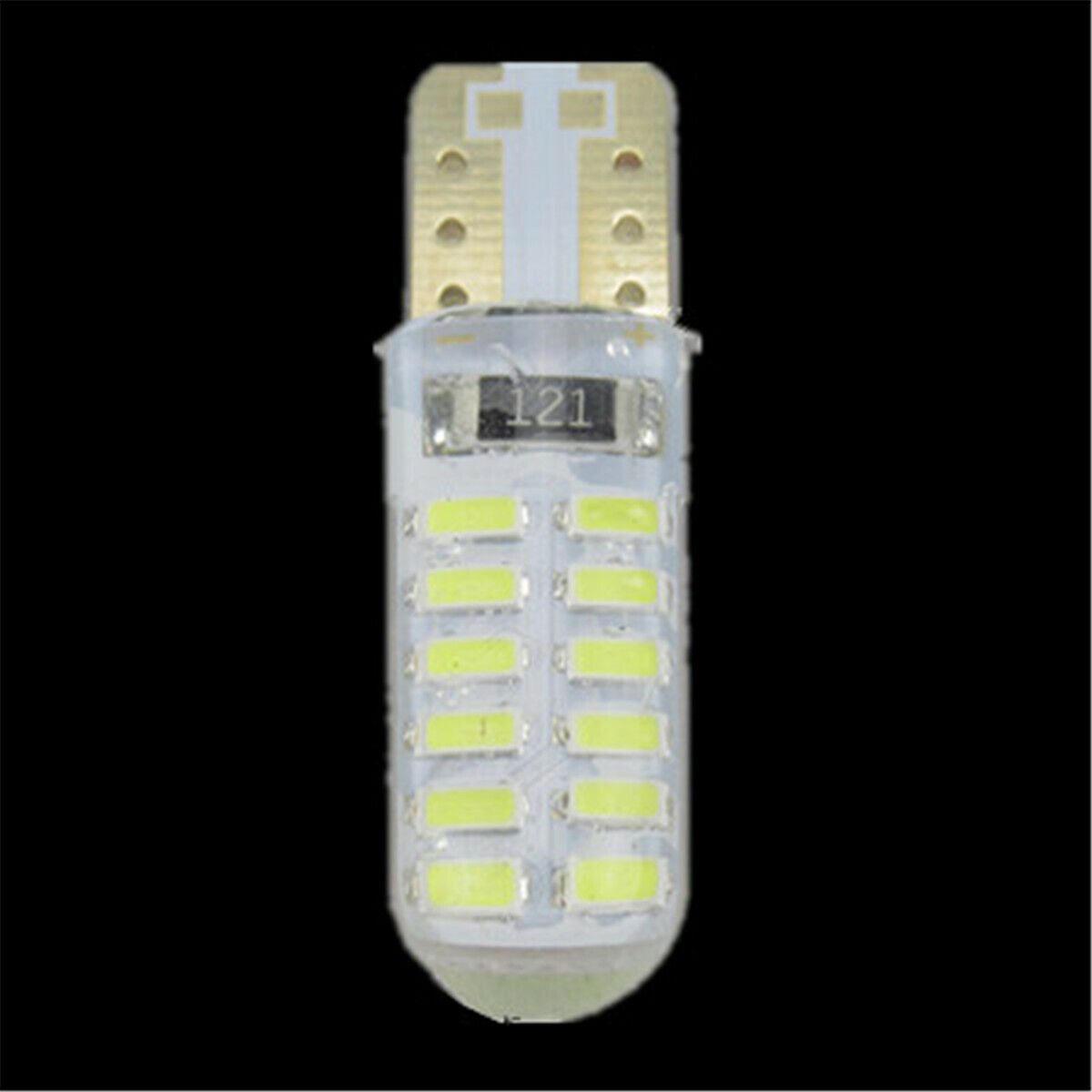 10PCS Auto LED Light T10B 24SMD White Color Light Bulb 3014 Turn Signal Light