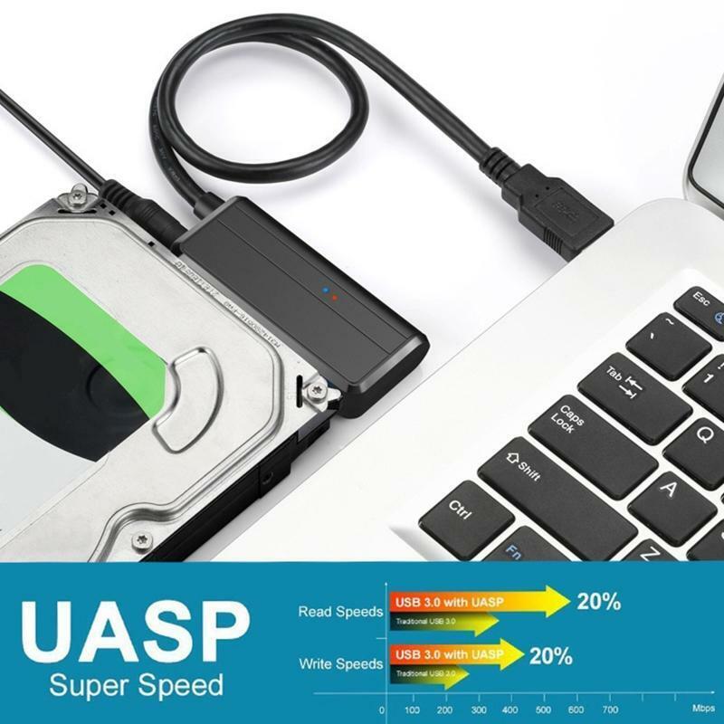 USB 3.0 Sata III Hard Drive Adapter Cable, Sata to USB Cable for  2.5 in 3.5 in