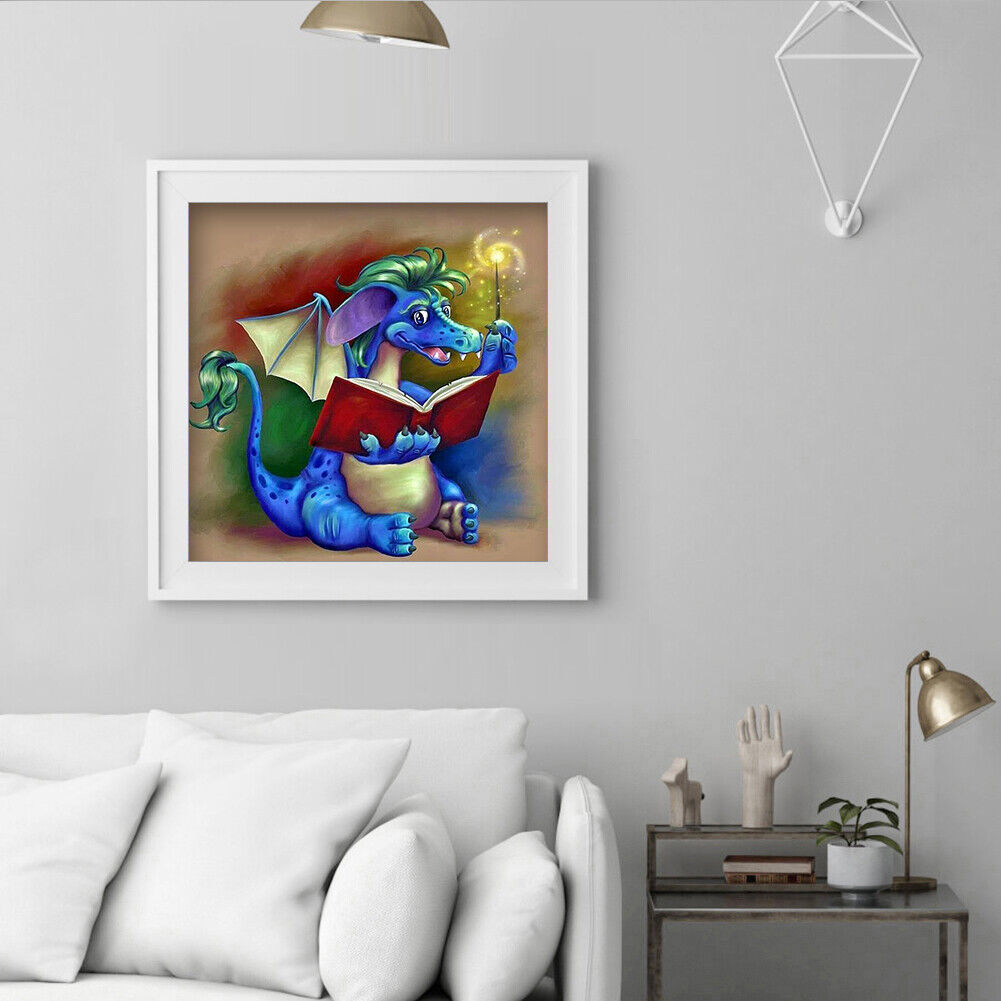 5D Diamond Magical Dragon Full Round Drill Mosaic Art Picture of Rhinestone