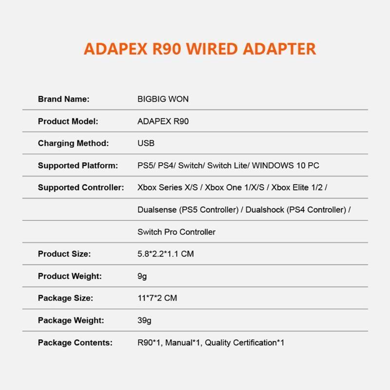 Professional Gamepad Adapter Compatible with Switch/windows 10 pc/ps4/ps5