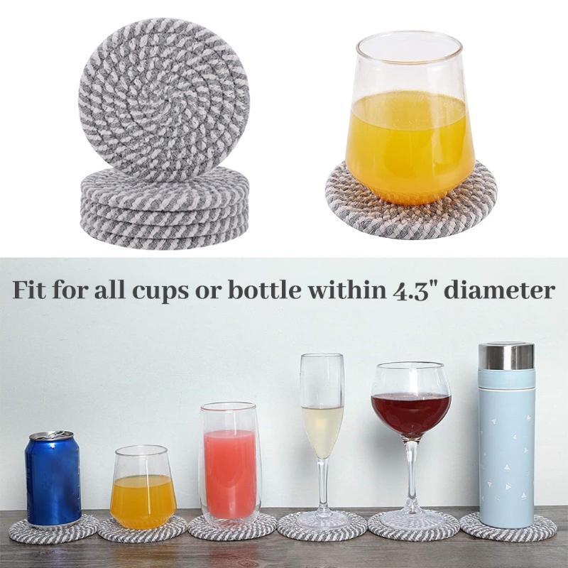 10 Pieces Absorbent Drink Coasters Set for Tabletop Protection Housewarming Gift