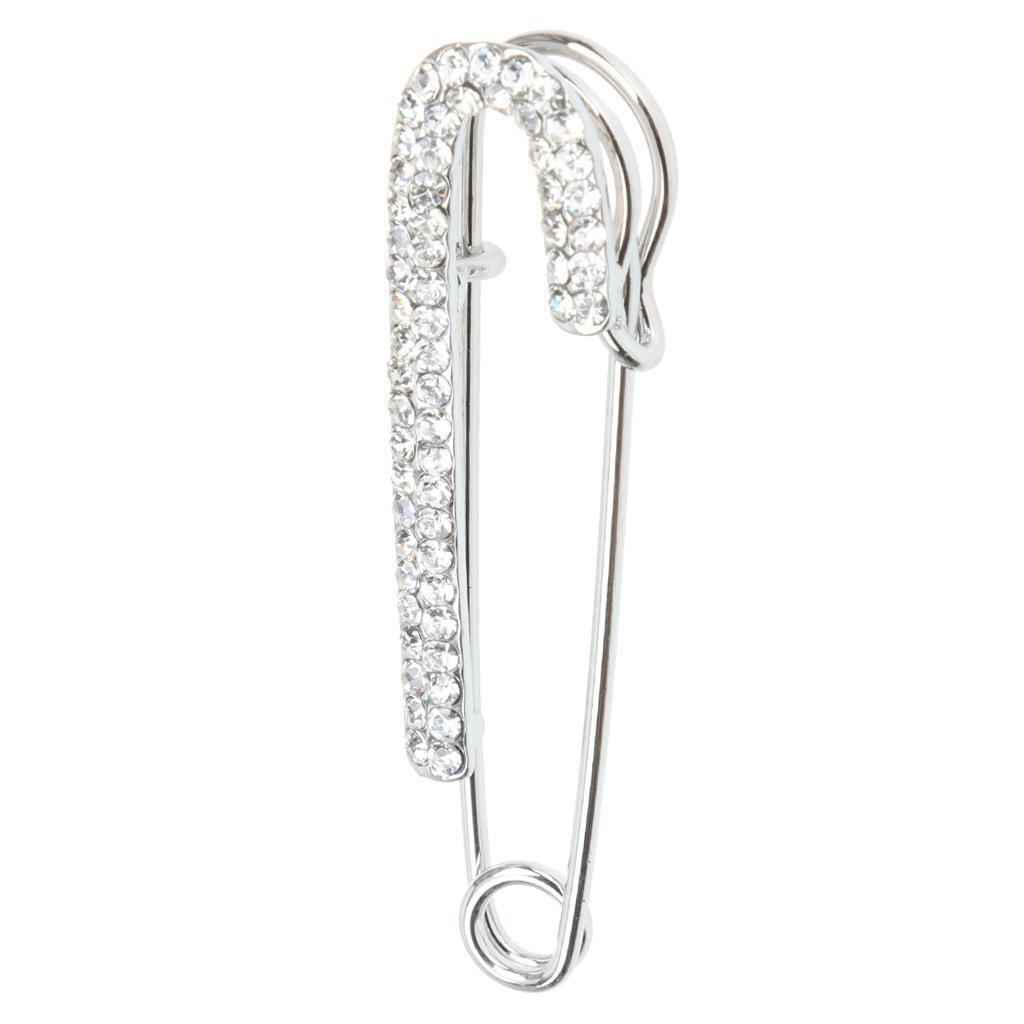Prettyia Crystal Rhinestone Bag Charm Safety Pin Brooch Sweater Cardigan pin