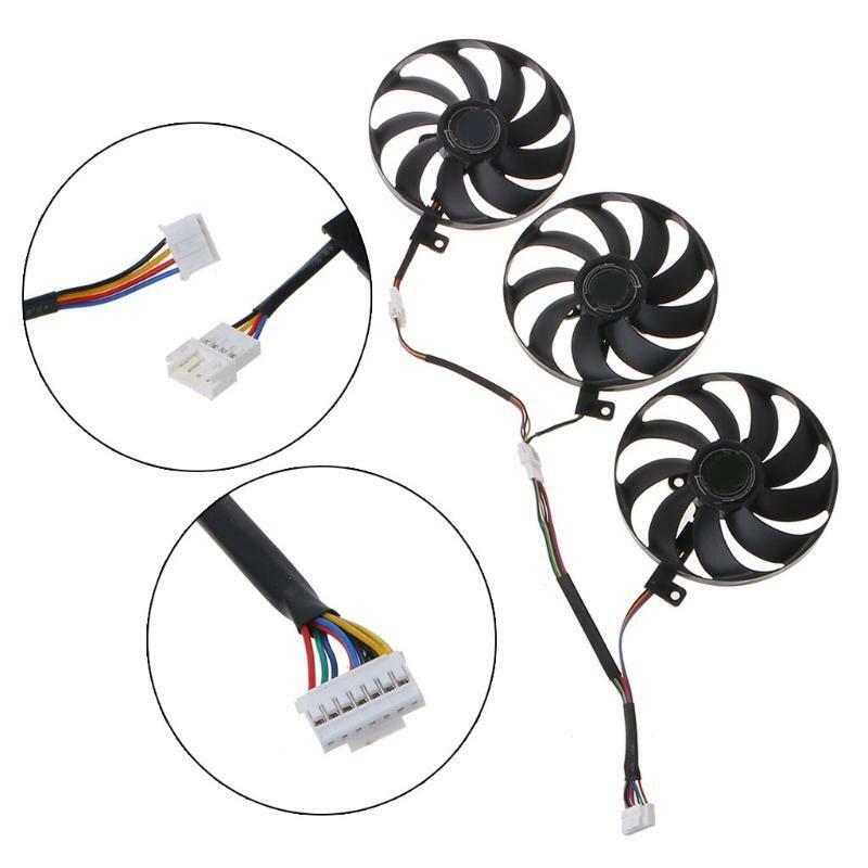 3Pcs 88MM T129215SU 7Pin Cooling Fan for ROG STRIX RTX 2080 2080Ti 12V 0.5A