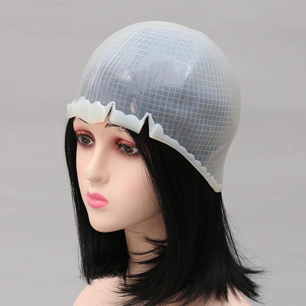 Silicone Hair Coloring Hat for Women Girls with Hook for Hair Color Hair