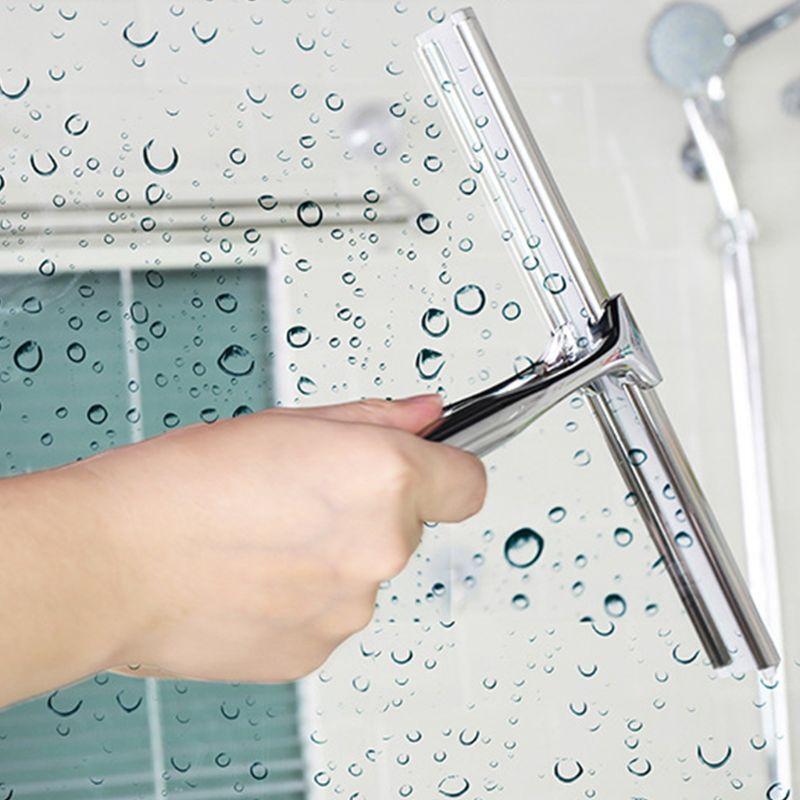 Wiper with Suction Hook Shower Glass Door Squeegee Stainless Steel Glass Window