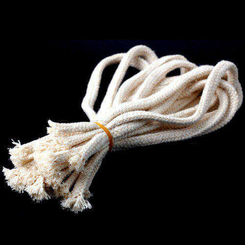 10Pcs 1.32Feet Long Dia. 1/4" Round Cotton Kerosene Oil Lamp Wicks Burner