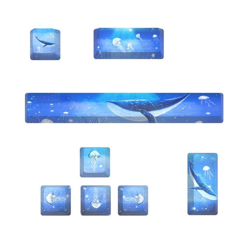 8 Keys PBT Keycap Five Sides Dye Sub OEM Profile 6.25 Space ESC Enter Directions