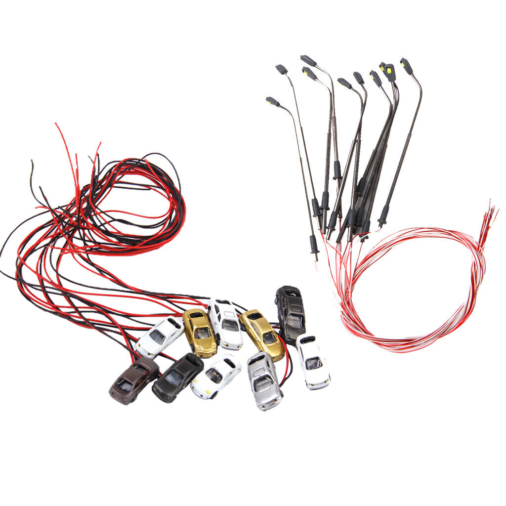 20 Pcs   Lamp Lights with Mini  for  Layout Scenery