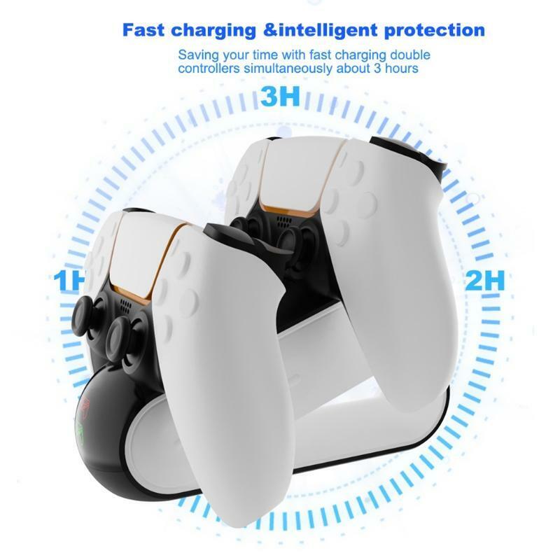 For -Ps5 Gamepad Two-Seater Charger Game Controller Sofa Type Charger -Ps5
