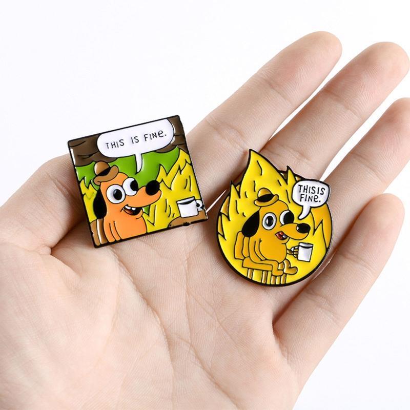 3Pcs Cute Enamel Brooch Pins Cartoon Animal Various Novel Designs Brooch