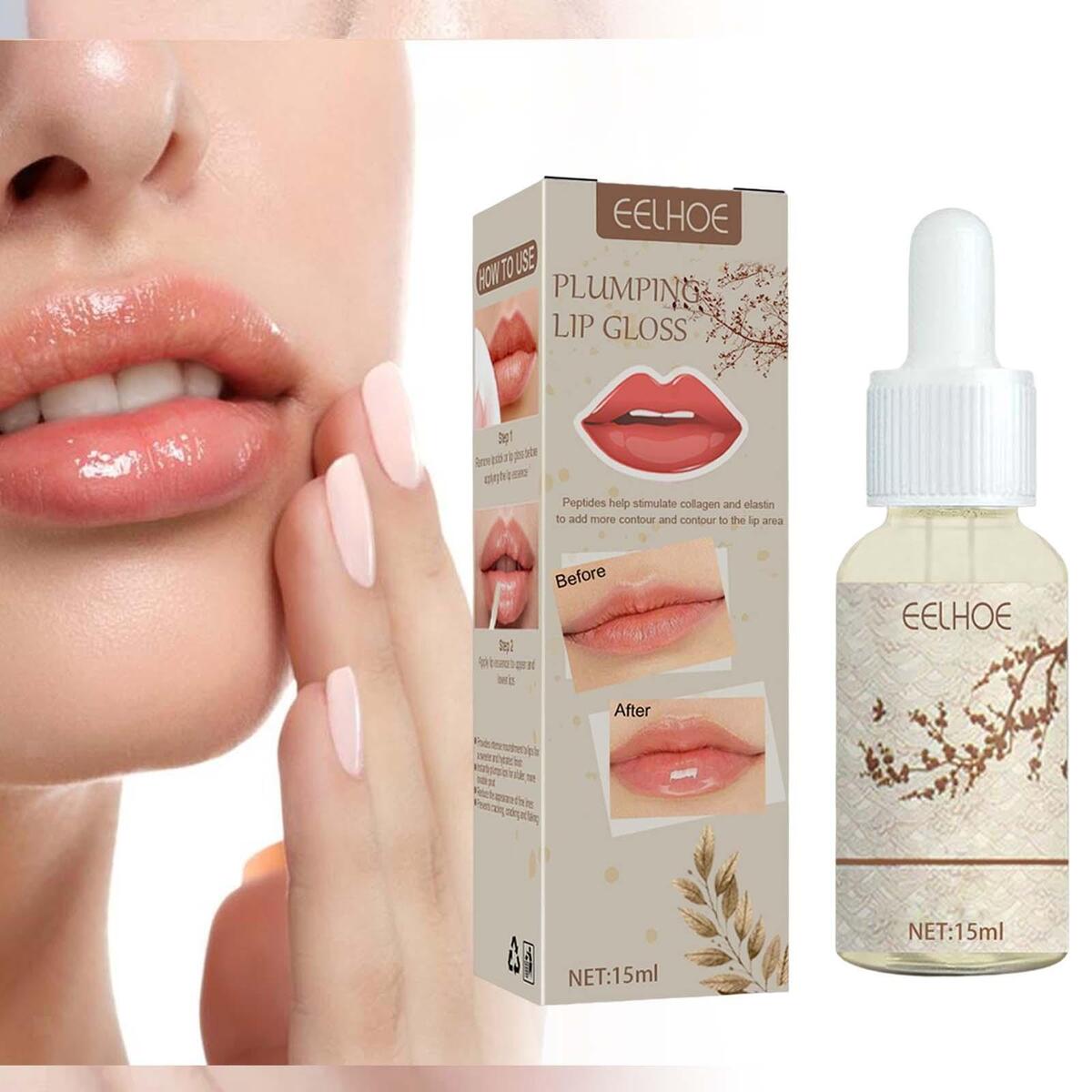 15ml Plumping Lip Plumper Oil Nourish and Moisturize Soft and Smooth Lips