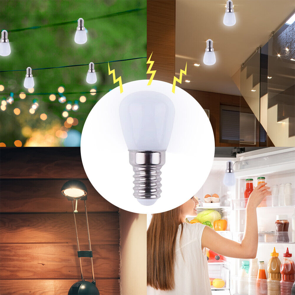 E14 Light Bulb 3W 220V Colorful LED Decorative Light Fridge Lamp (White)
