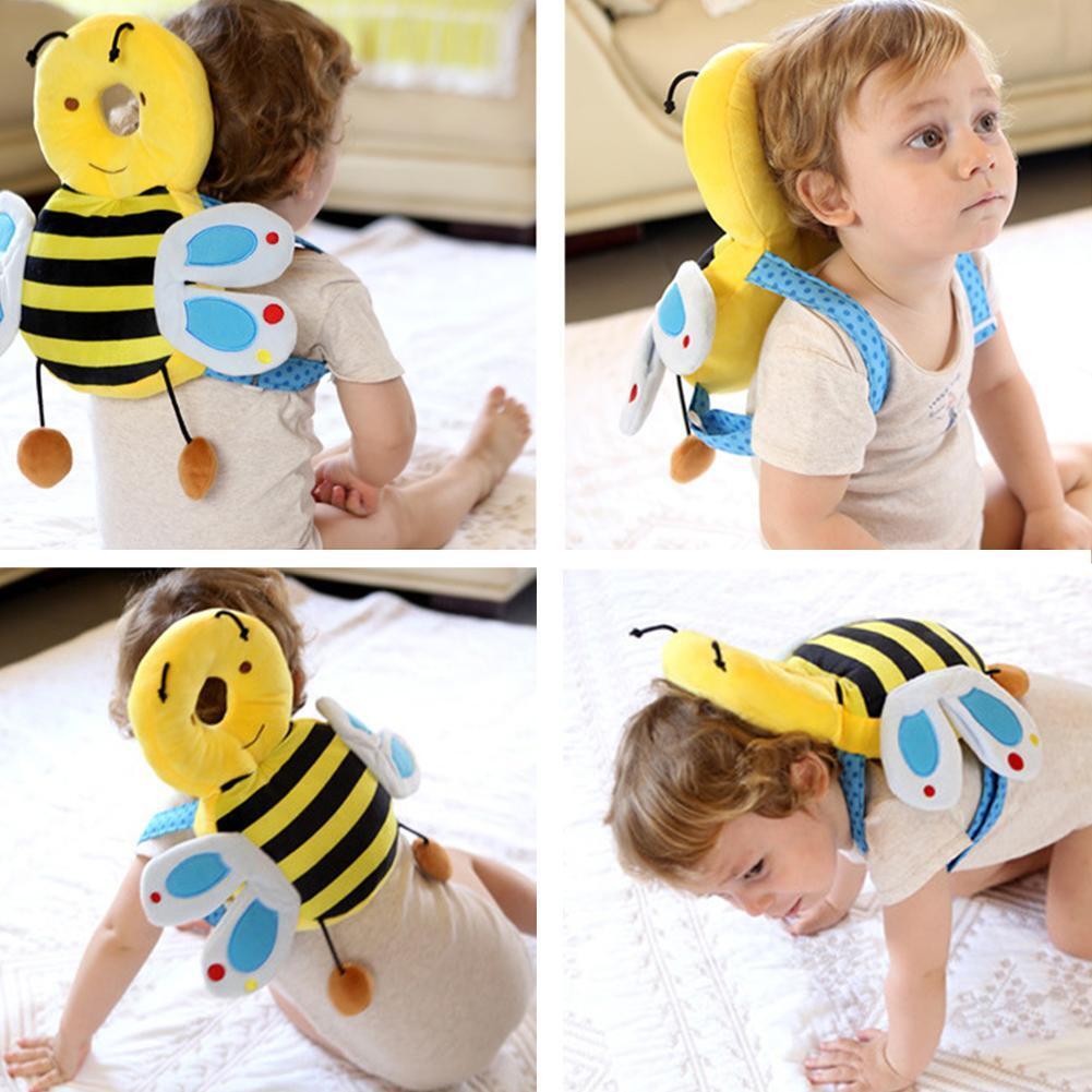 Safety Baby Head Protection Pillow Headrest Pad Neck Protector (Bees)