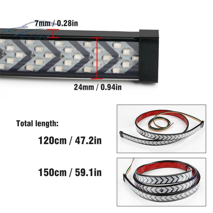 40'' Truck Tailgate Strip Light Bar W/Scanning Flowing Brake Turn Signal Driving