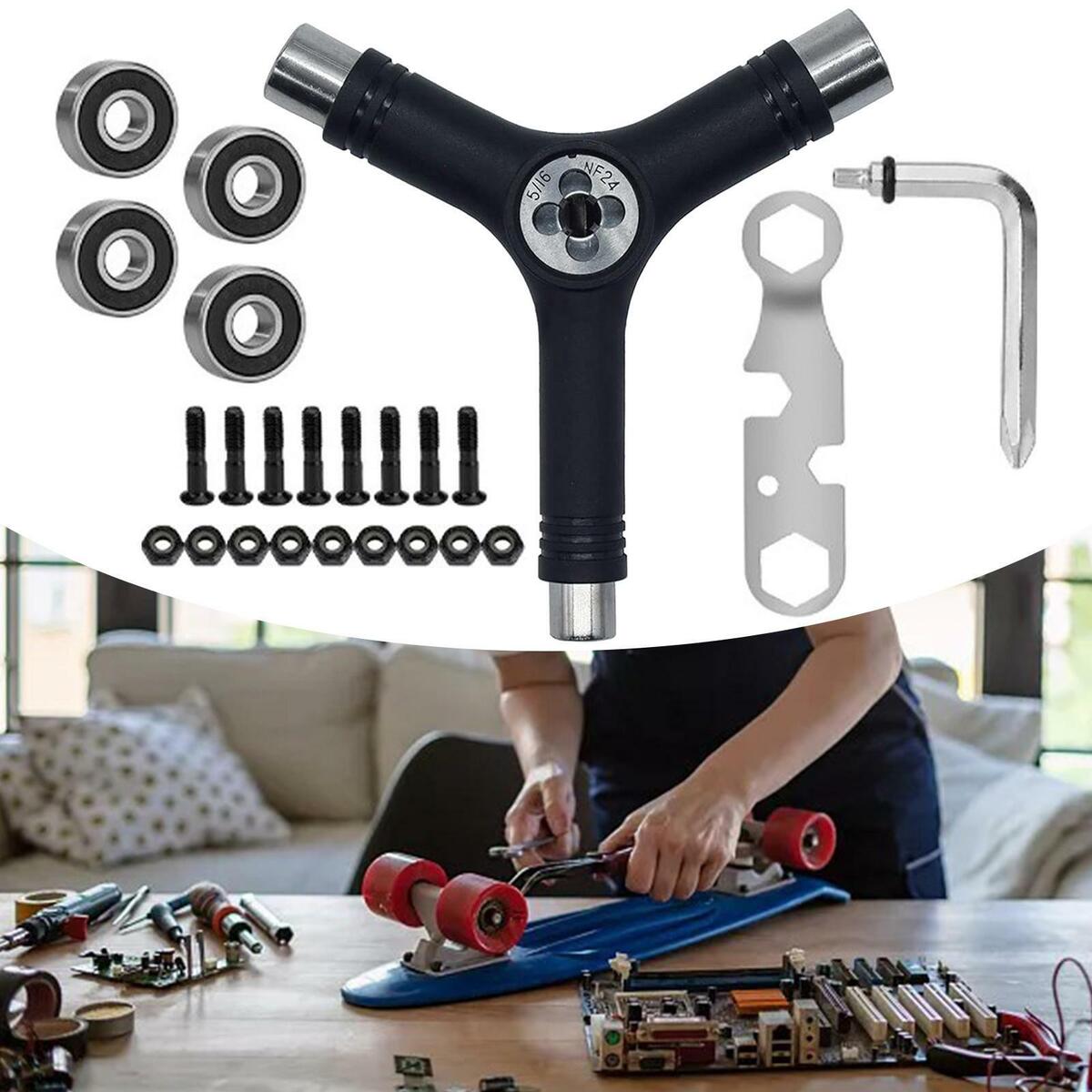 Skate Tool Set   Head Screwdriver Wrench Y Tool for Skateboard