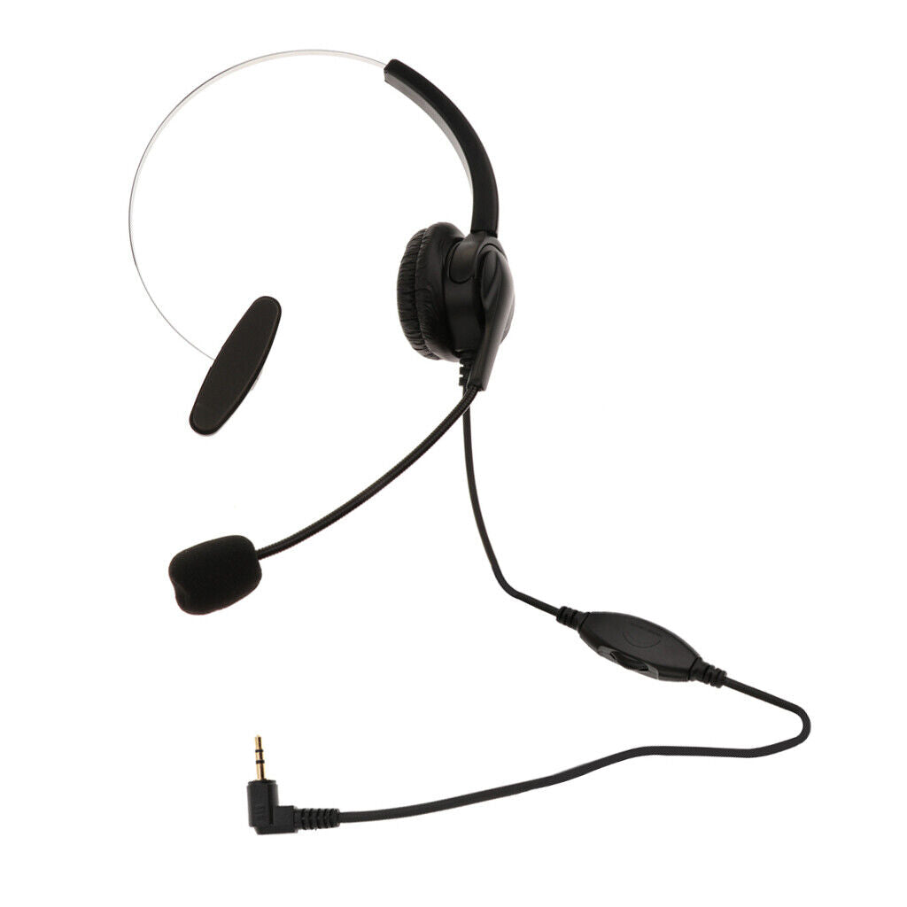 2.5mm Telephone Headsets For   Phones Noise Cancelling