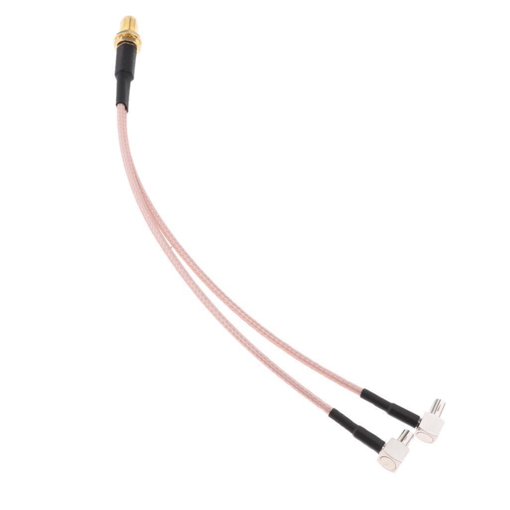 SMA female extension splitter cable to TS9 RG316 Y type connector