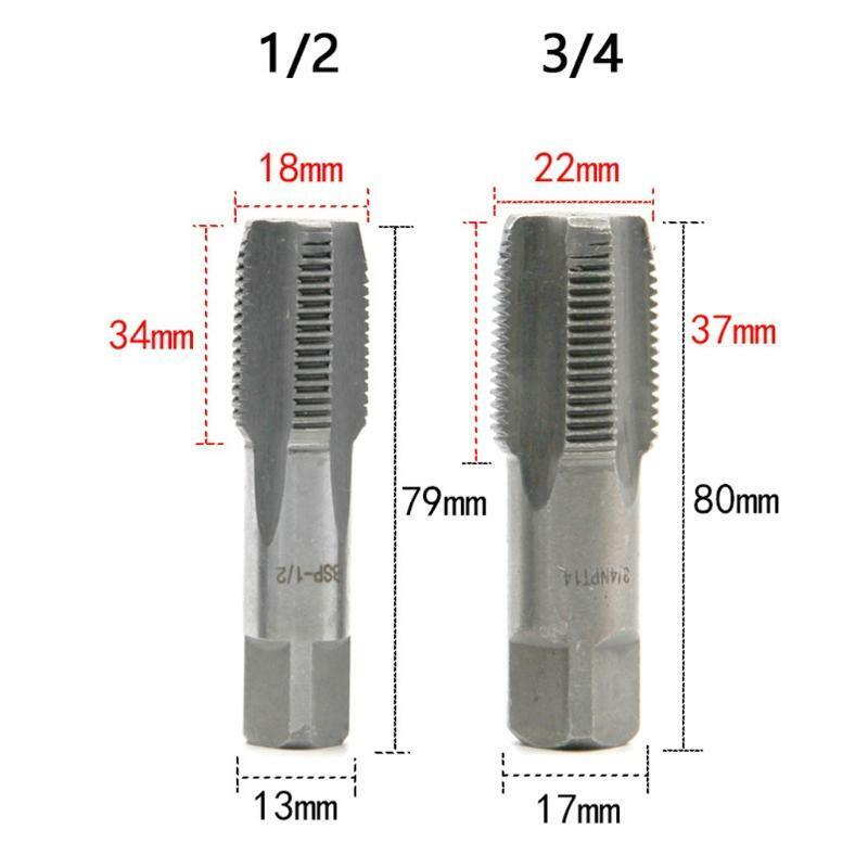 3pcs 1/2 Inch 3/4 Inch Wire Screw Extractor Broken Water Pipe Thread Repair Tap