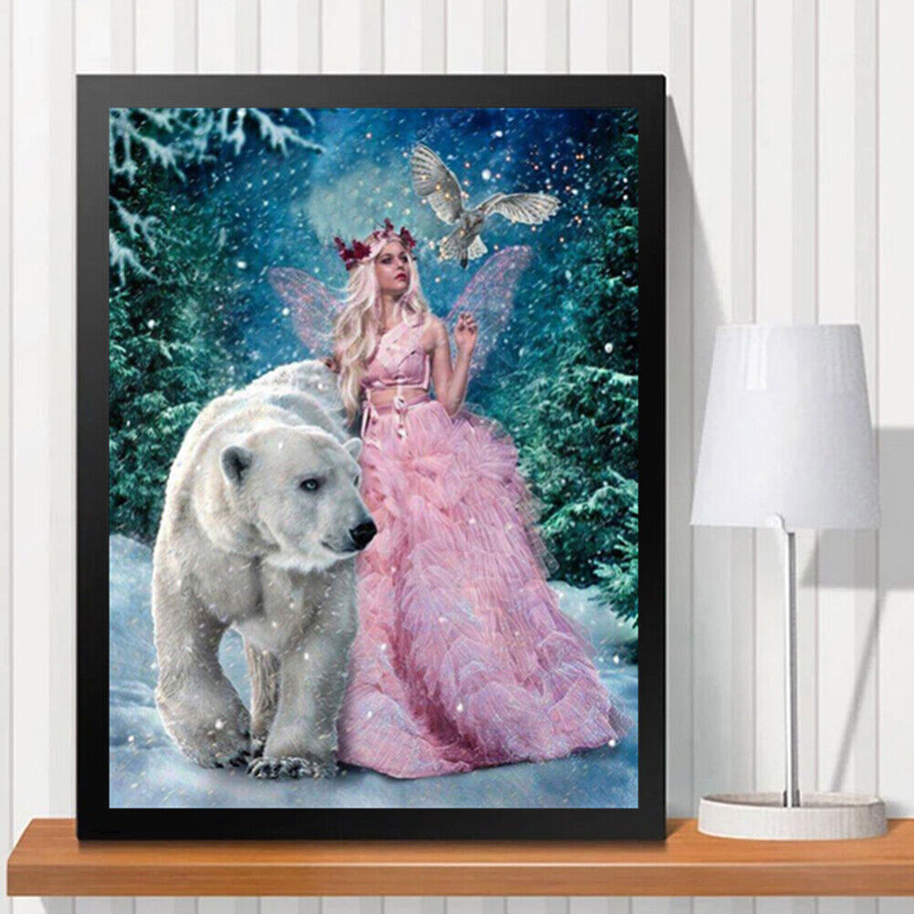 Beauty Polar Bear DIY Full Drill Diamond Painting Embroidery Art Home Decor